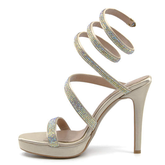 Guja Kadın Platformlu Taşlı Abiye Ayakkabı